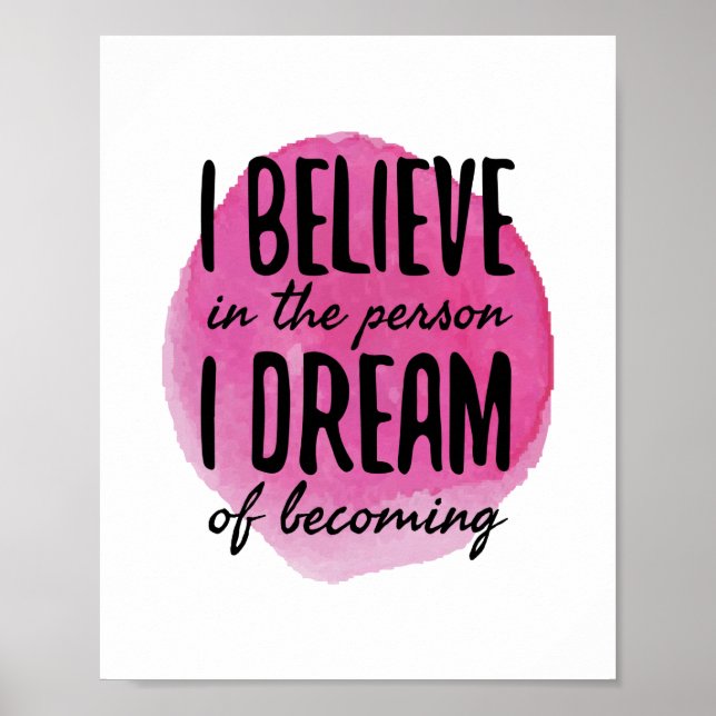 Poster auto-amour mots de motivation pour l'autosoin (Devant)