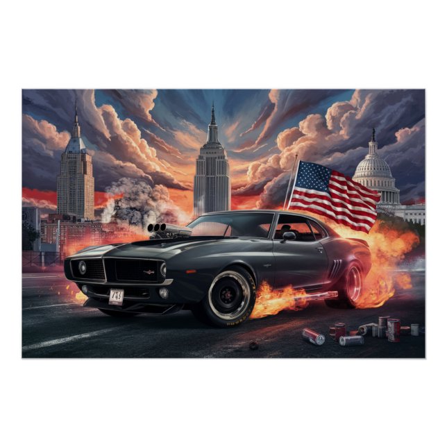 Poster Auto Drapeaux 07 (Devant)