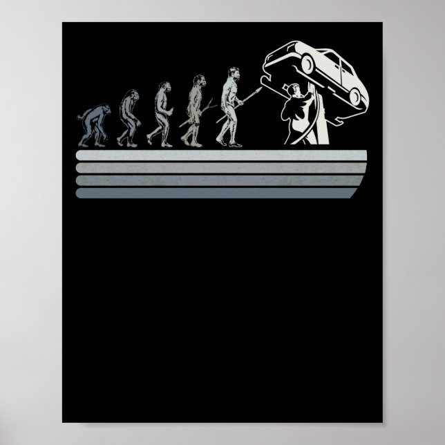 Poster Auto mécanique Evolution Fun Mécatronics Fixer voi (Devant)