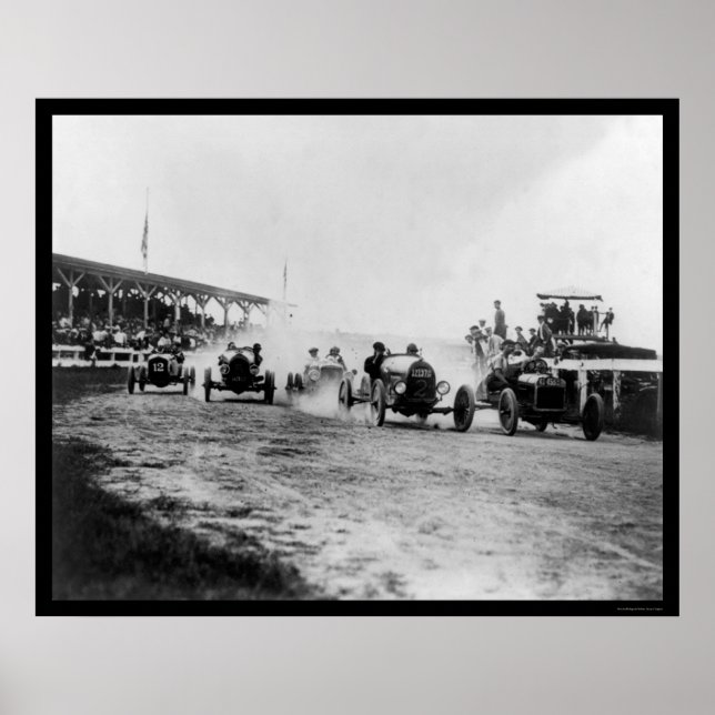 Poster Auto Racing près de Washington, DC 1922 (Devant)