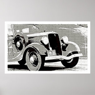 Poster auto vintage