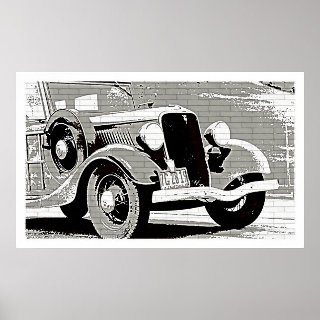 Poster auto vintage (Devant)