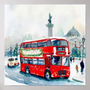 Poster Autobus à impériale rouge de Londres, (A)