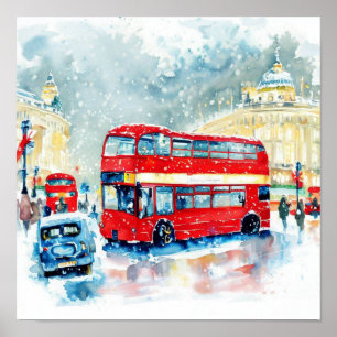 Poster Autobus à impériale rouge de Londres, (L)