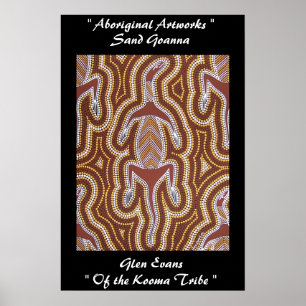 Poster autochtone, impression de sable GOANNA