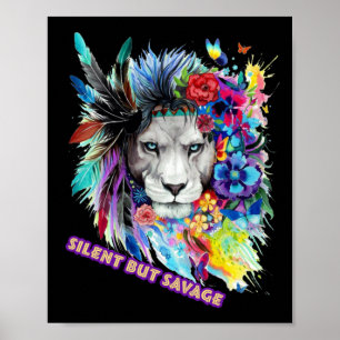 Poster Autocollant Lion Sauvage 