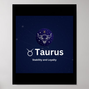 Poster Autocollant Signe Zodiaque Taureau