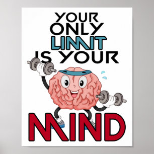 Poster Autocollant Votre Seule Limite Est Votre Esprit