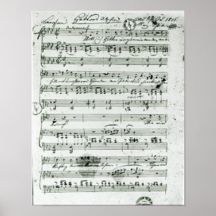 Poster Autograph score for the lied 'Hektors Abschied'