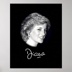 Poster autographe de la princesse Diana