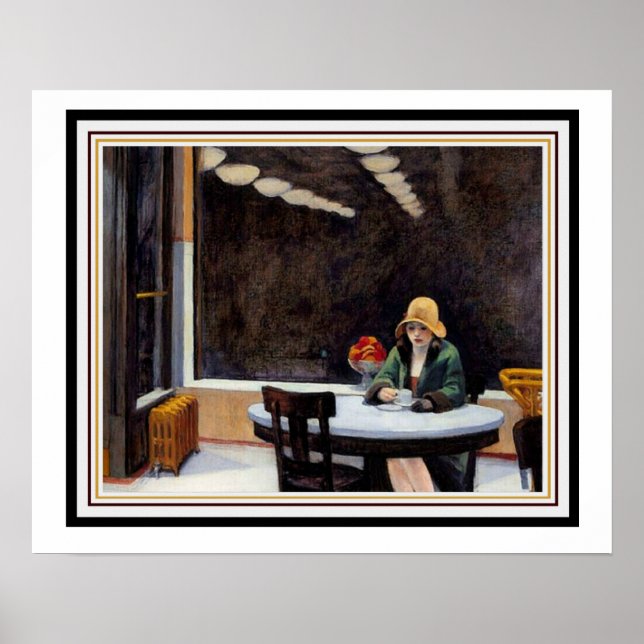 Poster Automat par Edward Hopper 16 x 20 (Devant)