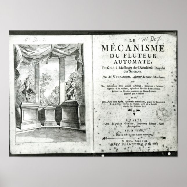 Poster Automatons, illustration du frontispece (Devant)