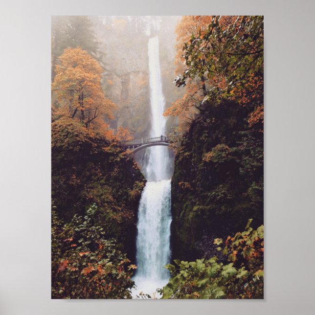 Poster Automne à Multnomah Falls, Oregon (Devant)
