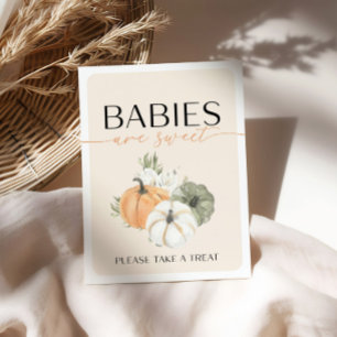 Poster Automne Anniversaire Les bébés sont doux signe