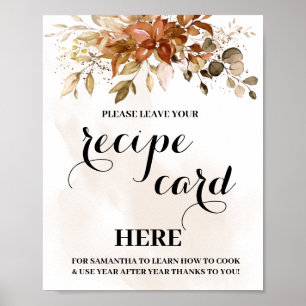 Poster Automne Automne Eucalyptus Recette Carte Signale