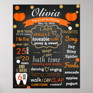 Poster Automne Automne Premier anniversaire Chaleur panne