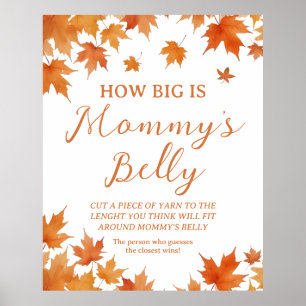 Poster Automne Baby shower D'Automne Quelle Est La Grosse