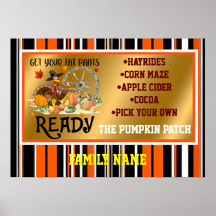 Poster Automne belle collection moderne Thanksgiving