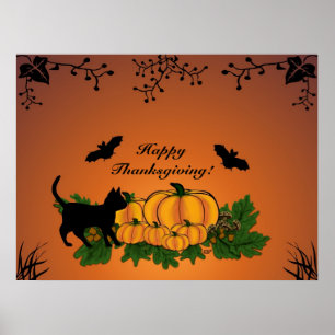 Poster automne, Bon thanksgiving !