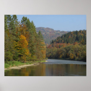 Poster Automne dans la rivière Pieniny Dunajec