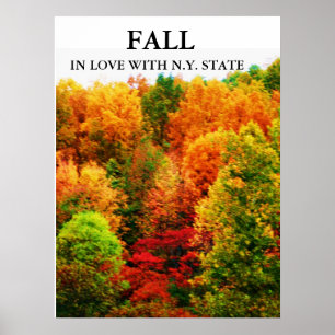 POSTER AUTOMNE, EN AMOUR AVEC N.Y. ÉTAT
