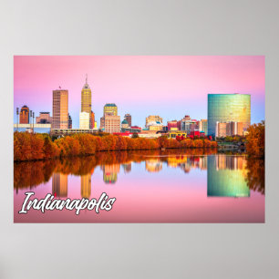 Poster Automne En Indianapolis, Indiana, États-Unis
