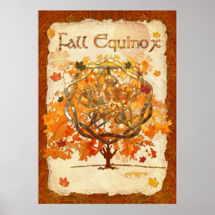 Poster Automne Equinox Pagan Wiccan