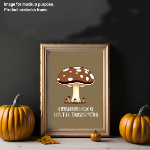Poster Automne Esthétique Champignons Inspiré Des Vibes P