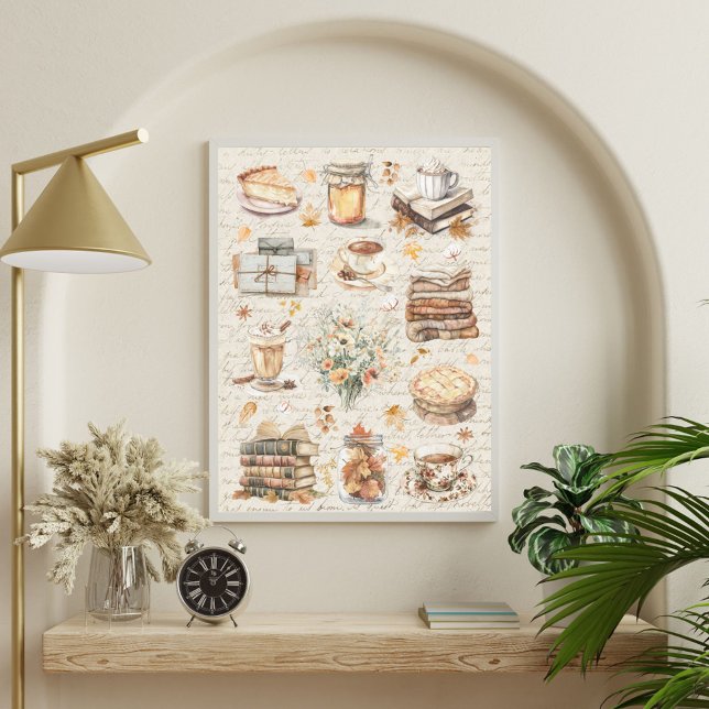 Poster Automne Favoris d'automne Essentials Esthétique (In situ)