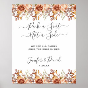 Poster Automne Feuilles Russe Pays Boho Mariage