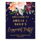 Automne Floral Engagement Party Bienvenue