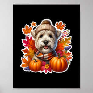 Poster Automne Glen Of Imaal Terrier Ter Propriétaire De 