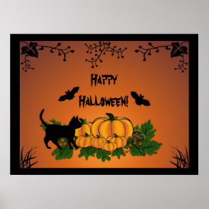 Poster automne, Joyeux Halloween !