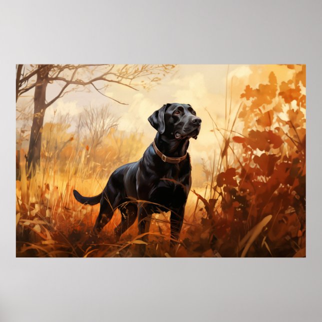 Poster Automne Labrador (Devant)