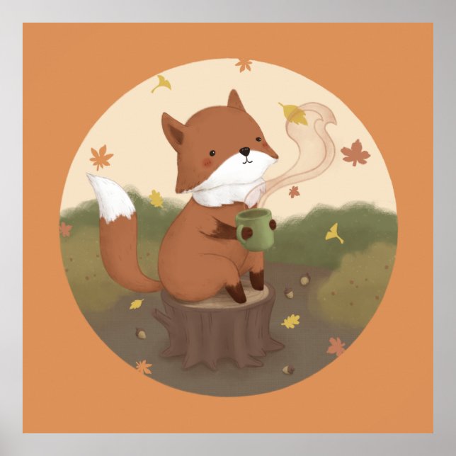 Poster Automne magnifique : Fox (Devant)