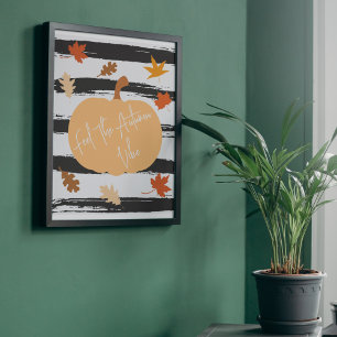 Poster Automne Moisson Citrouille Automne Vibe