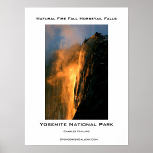 Poster Automne naturel du feu de Yosemite