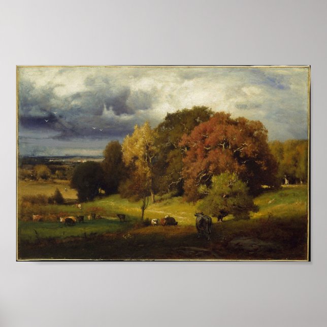 Poster Automne Oaks George Inness Imprimer (Devant)