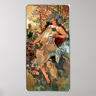 Poster Automne par Alfons Mucha 1896