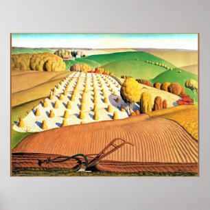 Poster Automne, peinture américaine d'art