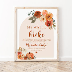 Poster Automne Petit Citrouille Mon Baby shower de broyag