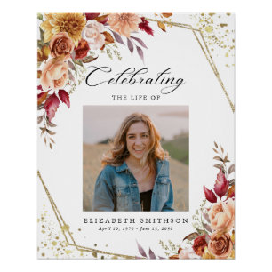 Poster Automne Programme funéraire d'automne Photo Ordre 