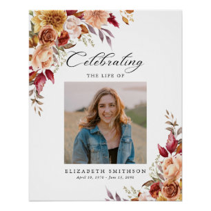 Poster Automne Programme funéraire d'automne Photo Ordre