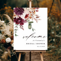 Automne Romance Fête des mariées Florale Bienvenue