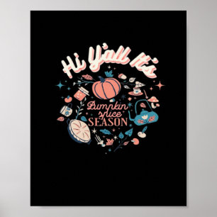 Poster Automne Saison Collection Y’all C’est Citrouille S