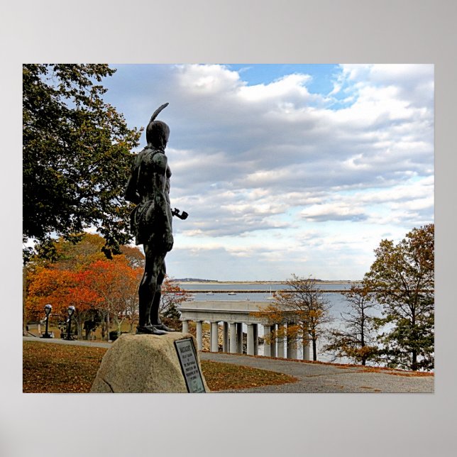 Poster Automne sur Cole's Hill, Plymouth, MA - imprimer (Devant)
