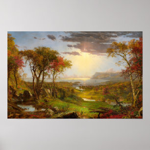 Poster Automne, Sur la rivière Hudson par Jasper F. Crops