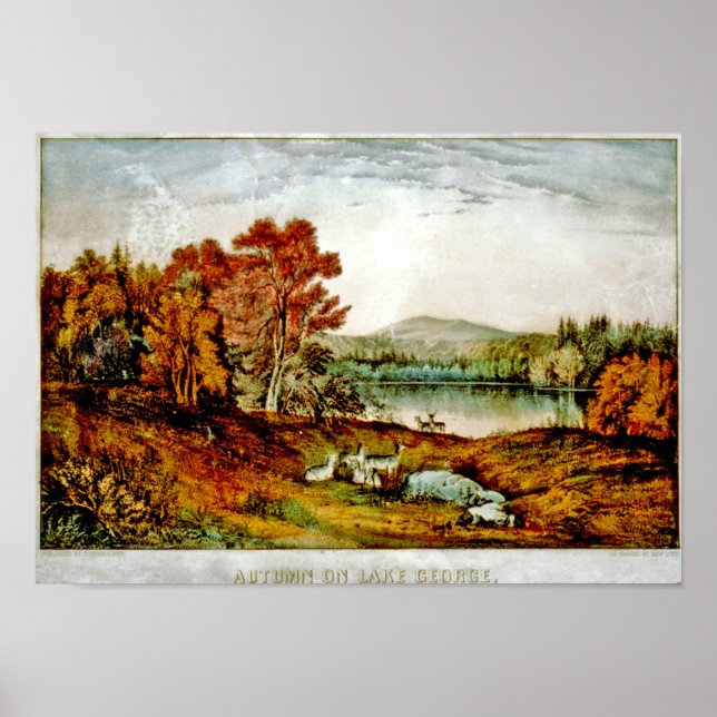 Poster Automne sur le lac George (Devant)