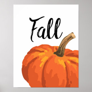 Poster Automne - Thanksgiving - Citrouille
