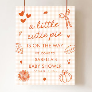 Poster Automne Une Petite Cutie Baby shower à tarte Affic